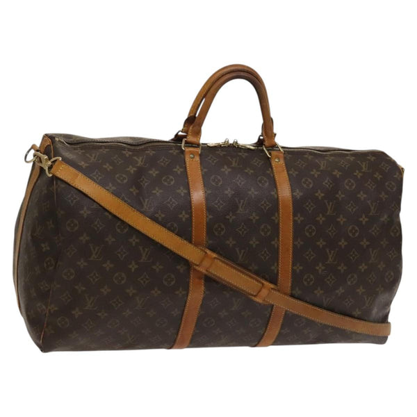 LOUIS VUITTON Monogram Keepall Bandouliere 60 Boston Bag M41412 LV Auth 119560