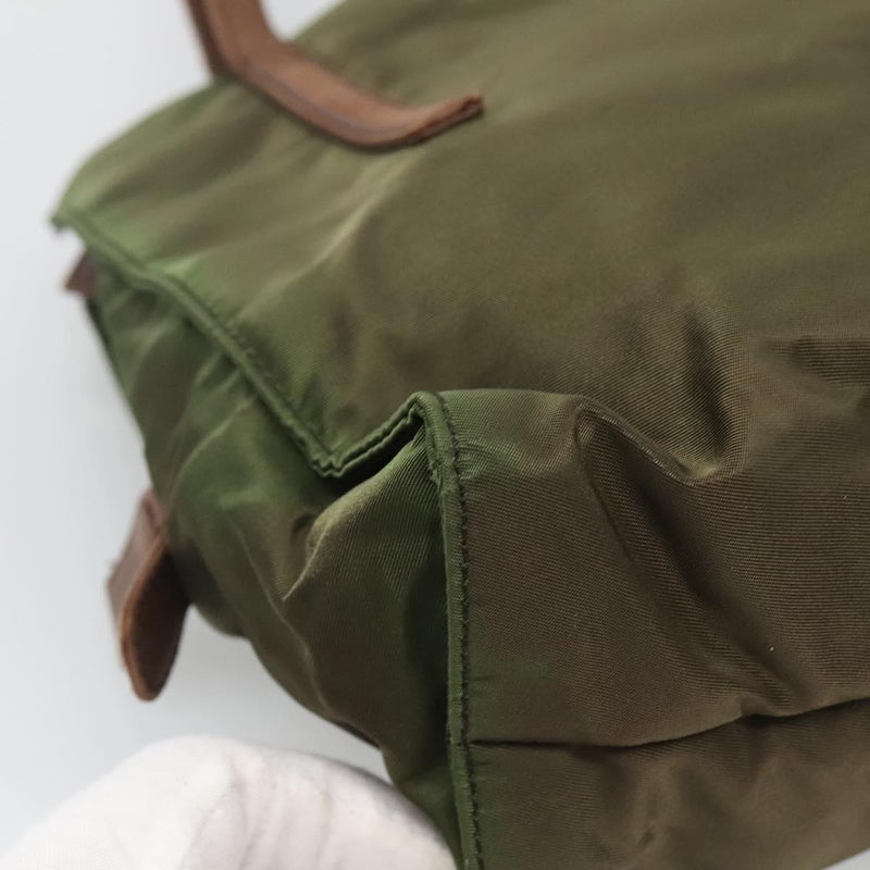PRADA Shoulder Bag Nylon Khaki Auth 119570