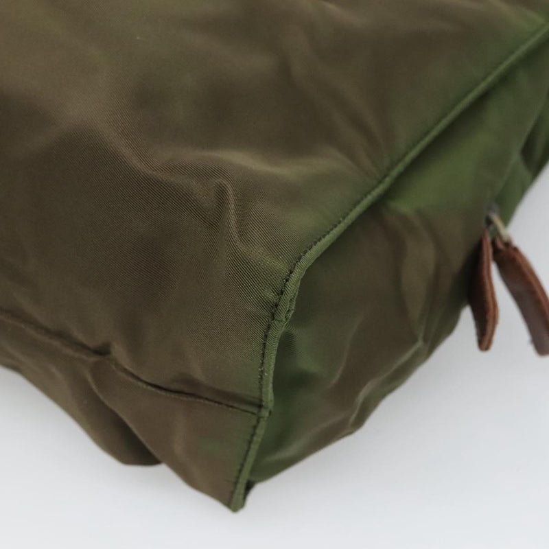 PRADA Shoulder Bag Nylon Khaki Auth 119570