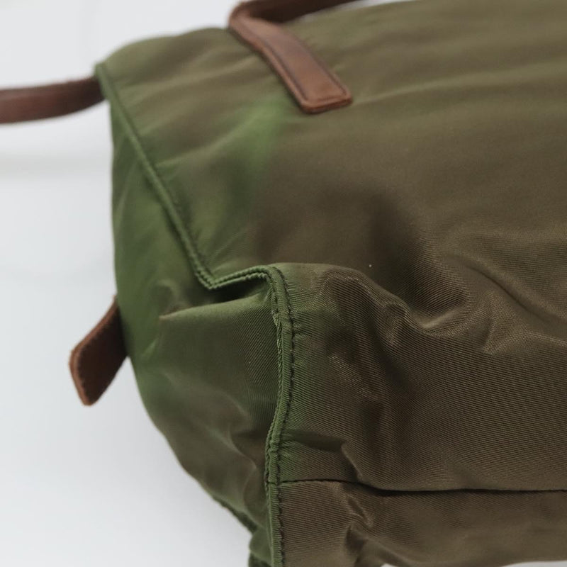 PRADA Shoulder Bag Nylon Khaki Auth 119570
