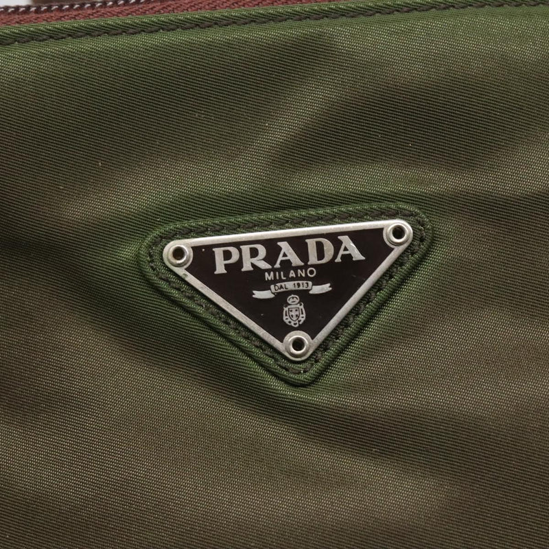 PRADA Shoulder Bag Nylon Khaki Auth 119570