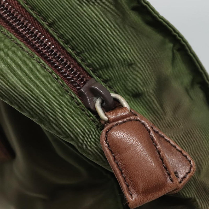 PRADA Shoulder Bag Nylon Khaki Auth 119570