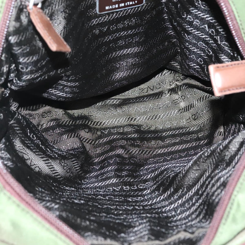 PRADA Shoulder Bag Nylon Khaki Auth 119570