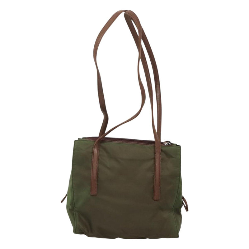 PRADA Shoulder Bag Nylon Khaki Auth 119570