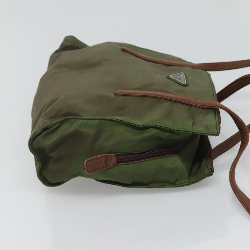 PRADA Shoulder Bag Nylon Khaki Auth 119570