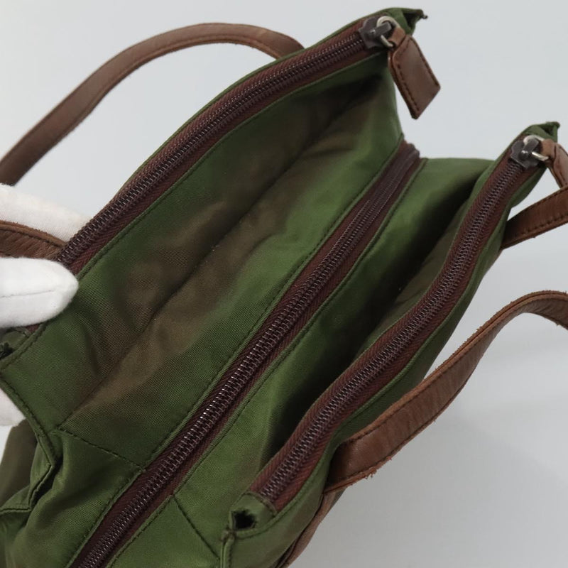 PRADA Shoulder Bag Nylon Khaki Auth 119570