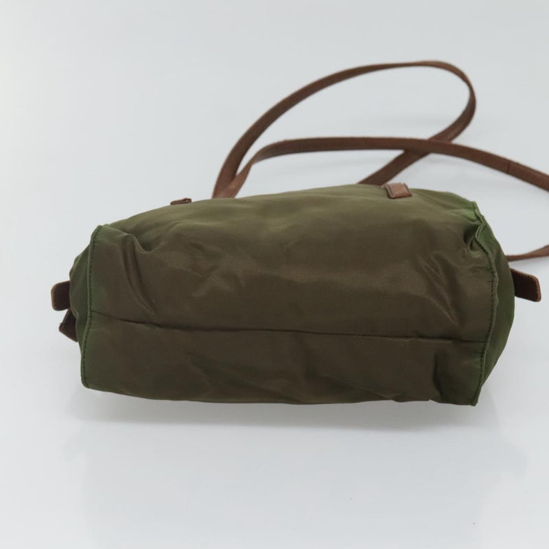 PRADA Shoulder Bag Nylon Khaki Auth 119570