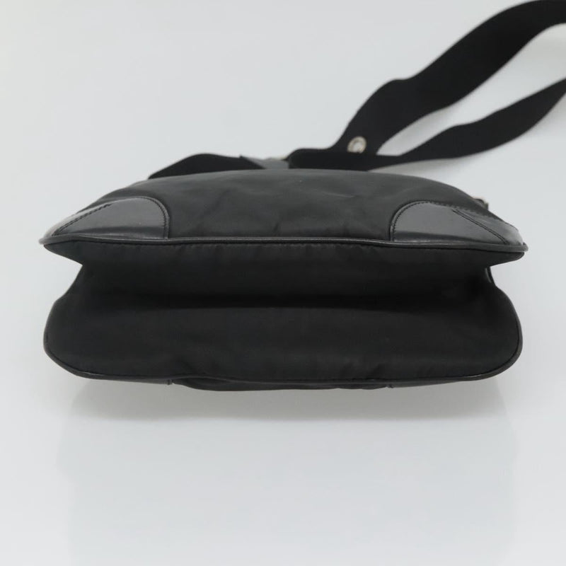 PRADA Shoulder Bag Nylon Black Auth 119572