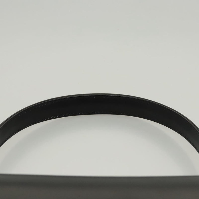 GUCCI Shoulder Bag Leather Black Gold Auth 119576