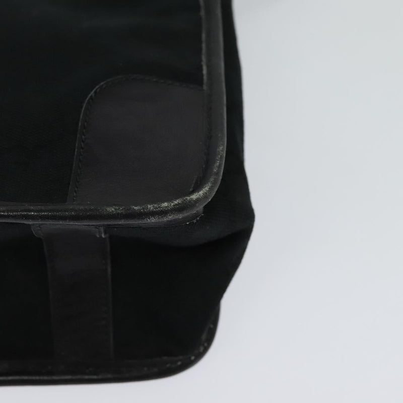 GUCCI GG Canvas Clutch Bag Black Gold Auth 119645