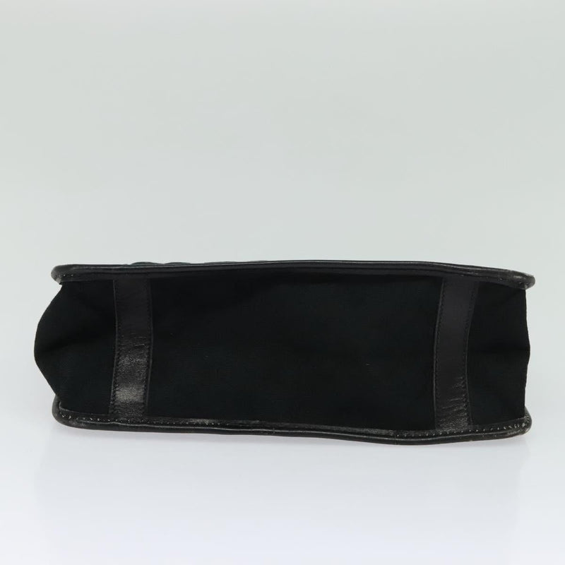 GUCCI GG Canvas Clutch Bag Black Gold Auth 119645