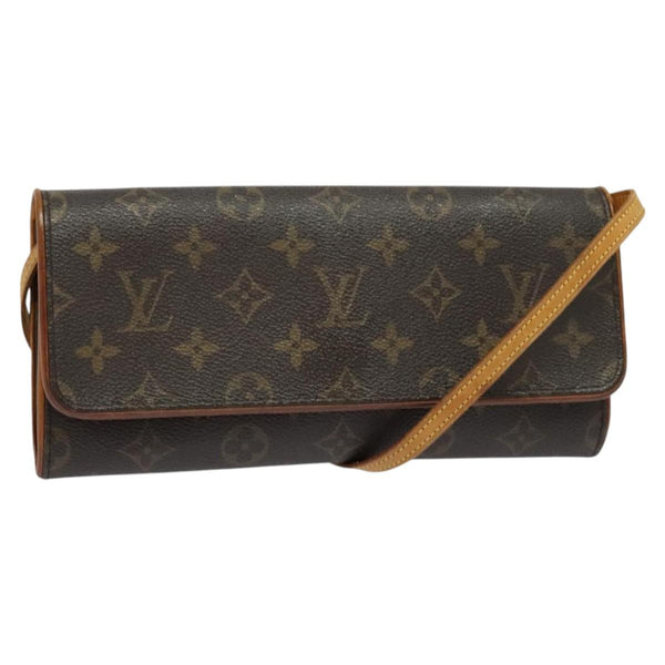 LOUIS VUITTON Monogram Pochette Twin GM Shoulder Bag M51852 LV Auth 119652