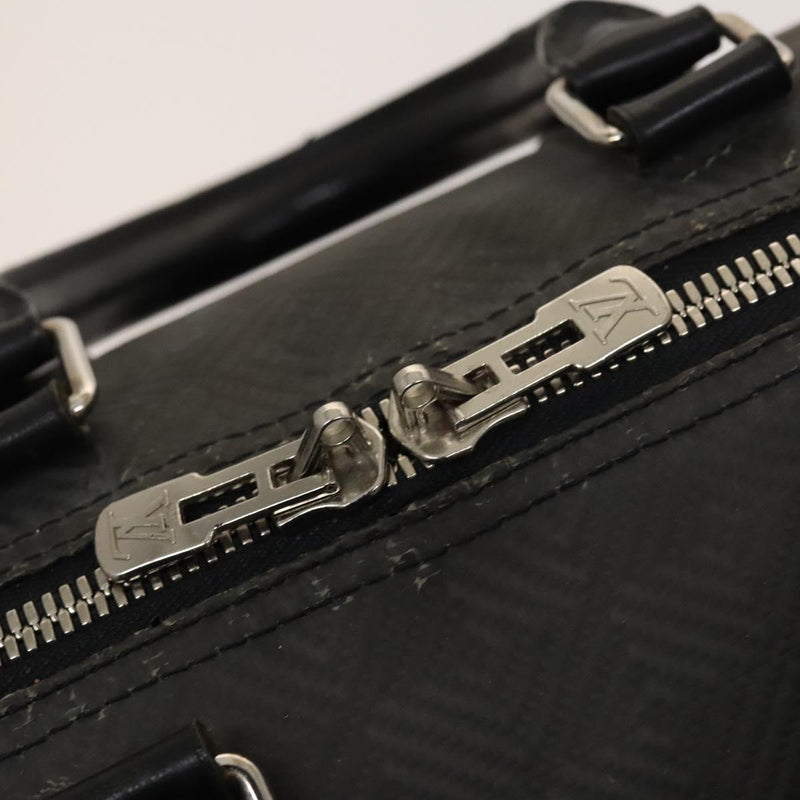 LOUIS VUITTON Damier Carbon Keepall 45 Boston Bag Black N41415 LV Auth 119664