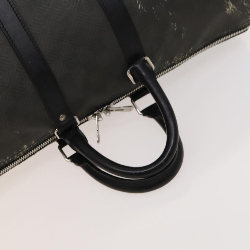 LOUIS VUITTON Damier Carbon Keepall 45 Boston Bag Black N41415 LV Auth 119664
