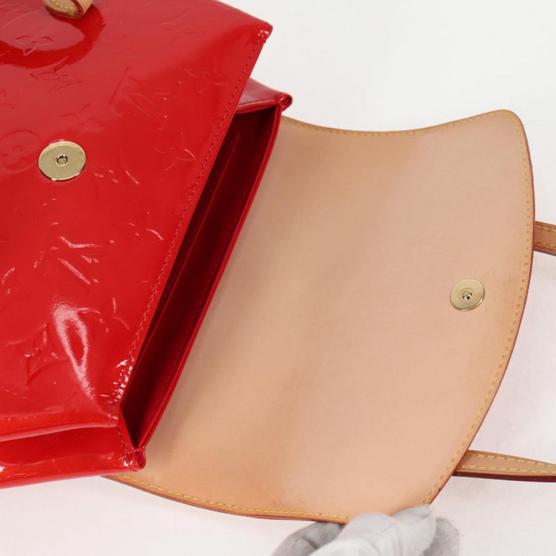 LOUIS VUITTON Vernis Biscayne Bay PM Shoulder Bag Red M91291 LV Auth 119730A