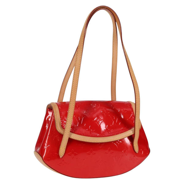 LOUIS VUITTON Vernis Biscayne Bay PM Shoulder Bag Red M91291 LV Auth 119730A