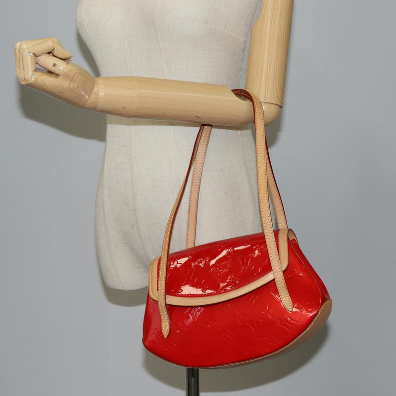 LOUIS VUITTON Vernis Biscayne Bay PM Shoulder Bag Red M91291 LV Auth 119730A