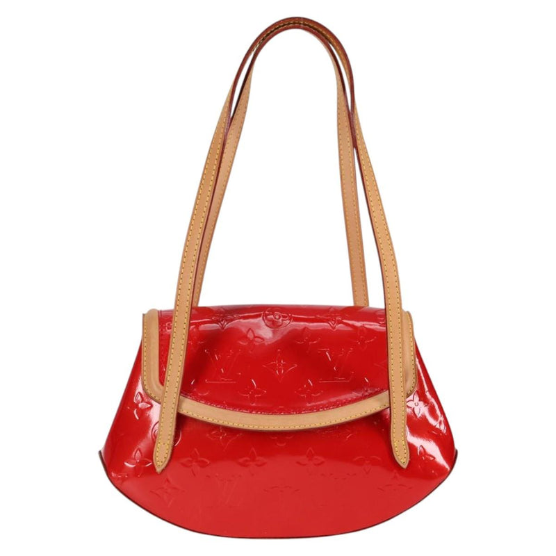 LOUIS VUITTON Vernis Biscayne Bay PM Shoulder Bag Red M91291 LV Auth 119730A