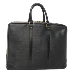 LOUIS VUITTON Epi Porte Documents Voyage Business Bag Black M54472 Auth 119747