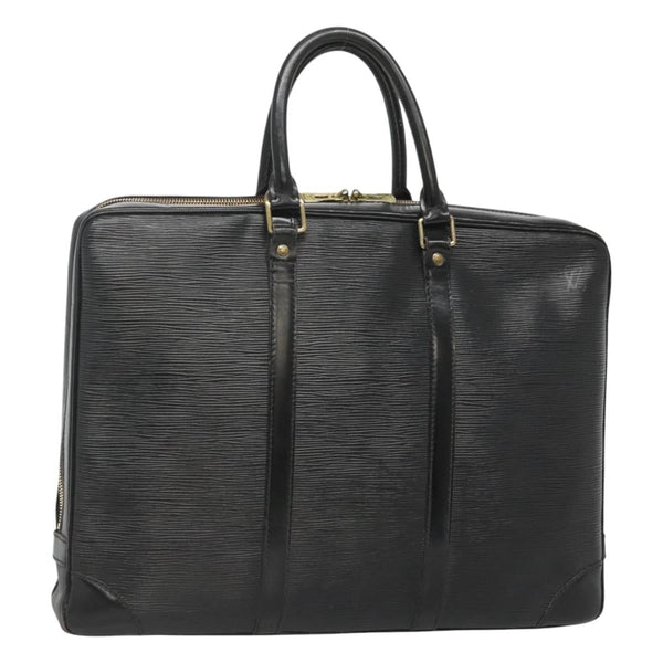 LOUIS VUITTON Epi Porte Documents Voyage Business Bag Black M54472 Auth 119747