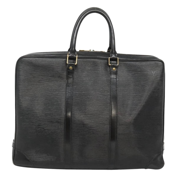 LOUIS VUITTON Epi Porte Documents Voyage Business Bag Black M54472 Auth 119747