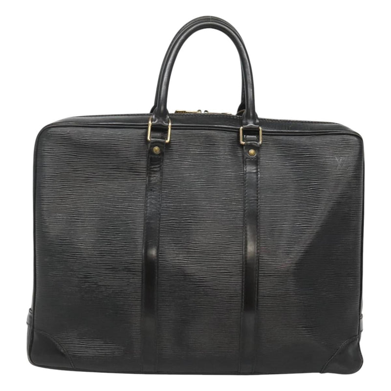 LOUIS VUITTON Epi Porte Documents Voyage Business Bag Black M54472 Auth 119747