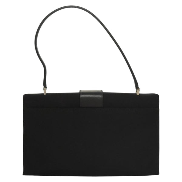 Salvatore Ferragamo Vala Shoulder Bag Canvas Black Silver