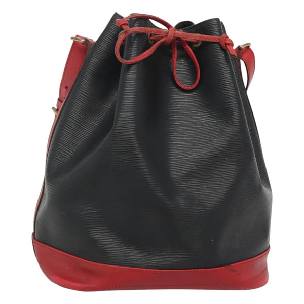 LOUIS VUITTON Epi Noe Shoulder Bag Bicolor Black Red M44017 LV Auth 119756