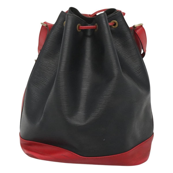 LOUIS VUITTON Epi Noe Shoulder Bag Bicolor Black Red M44017 LV Auth 119756
