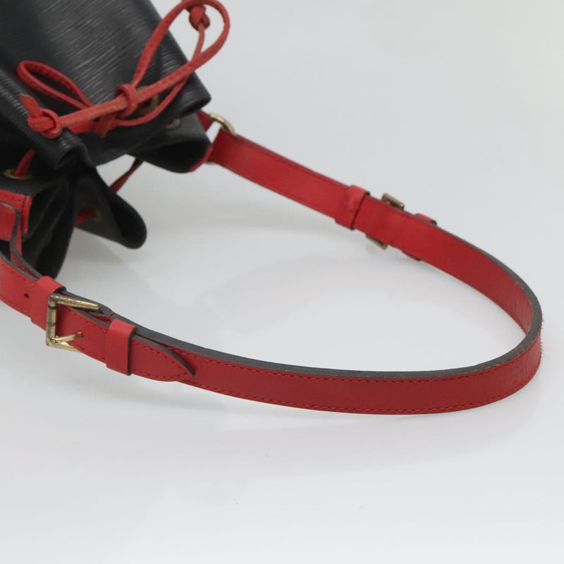 LOUIS VUITTON Epi Noe Shoulder Bag Bicolor Black Red M44017 LV Auth 119756