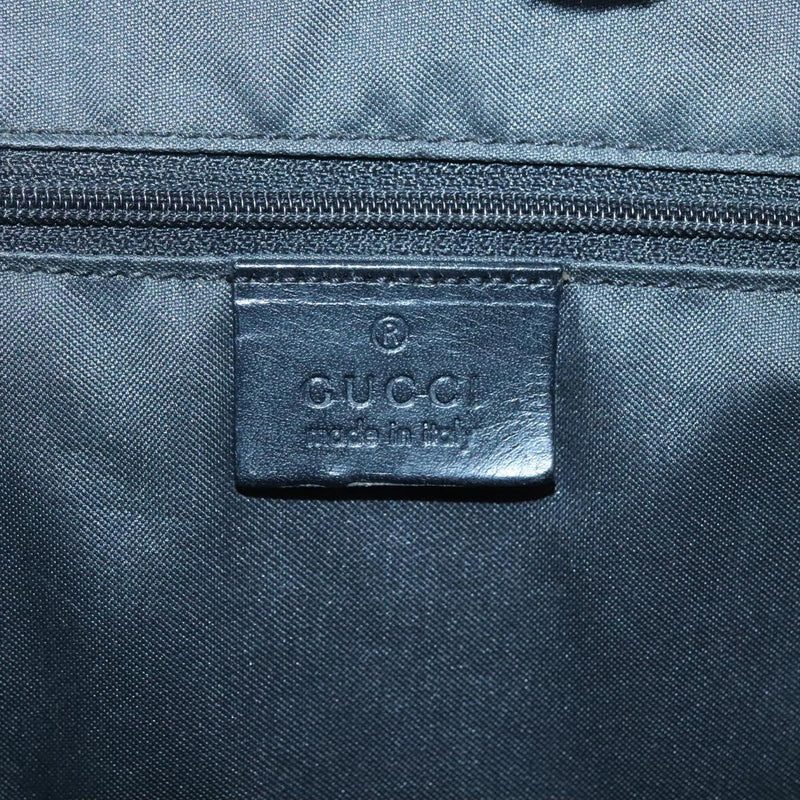 GUCCI GG Canvas Jackie Hand Bag Black Silver 002 1064 3444 Auth 119758