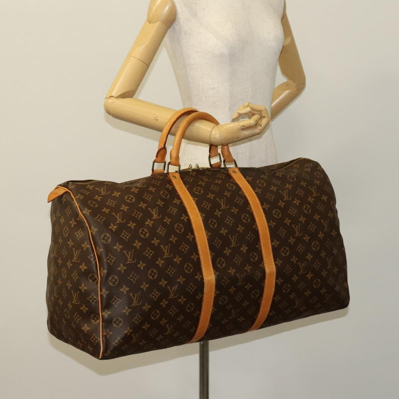LOUIS VUITTON Monogram Keepall 60 Boston Bag M41422 LV Auth 119778