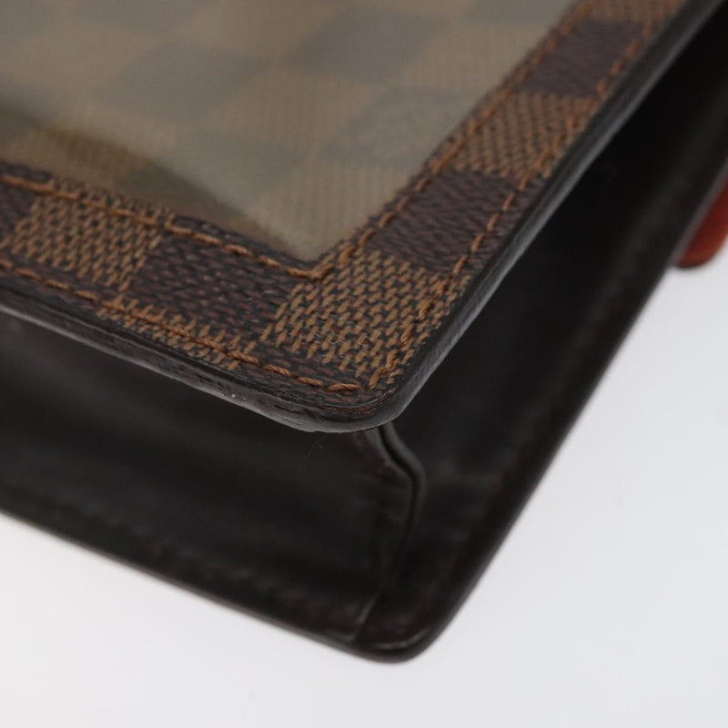 LOUIS VUITTON Damier Ebene Portello Shoulder Bag N45271 LV Auth 119797