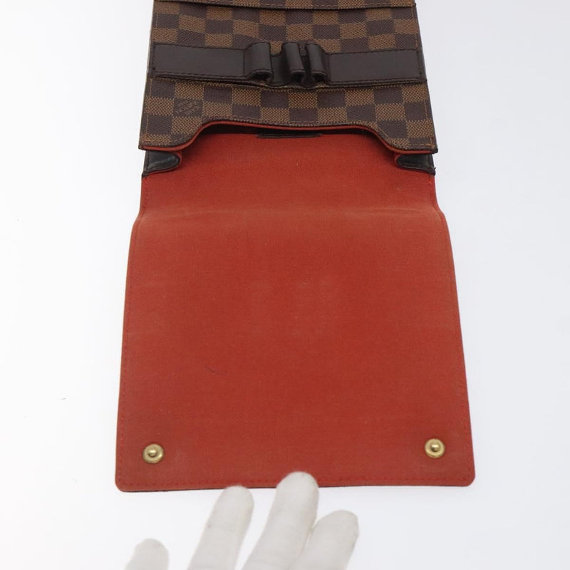 LOUIS VUITTON Damier Ebene Portello Shoulder Bag N45271 LV Auth 119797
