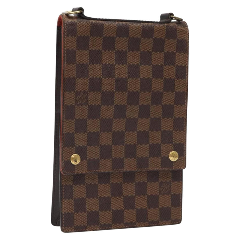 LOUIS VUITTON Damier Ebene Portello Shoulder Bag N45271 LV Auth 119797