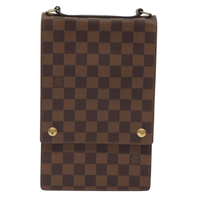 LOUIS VUITTON Damier Ebene Portello Shoulder Bag N45271 LV Auth 119797