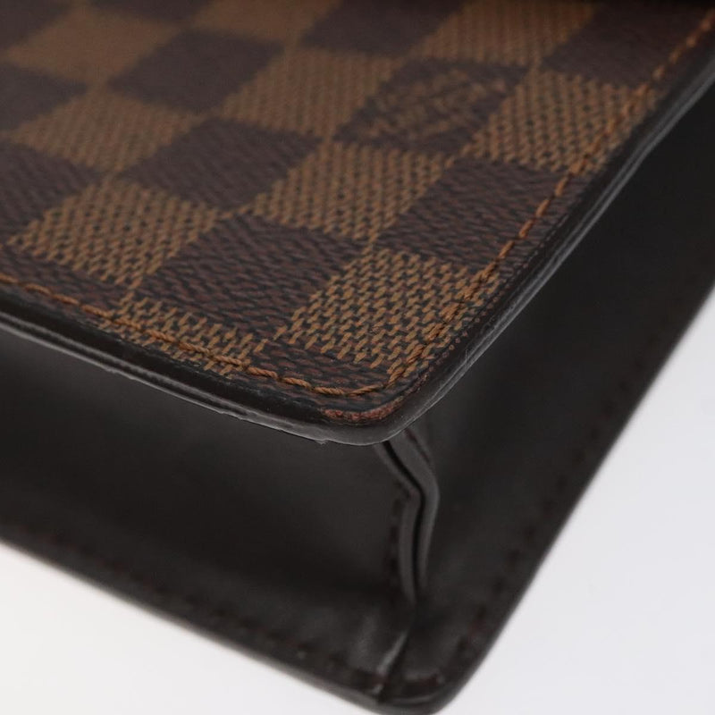 LOUIS VUITTON Damier Ebene Portello Shoulder Bag N45271 LV Auth 119797