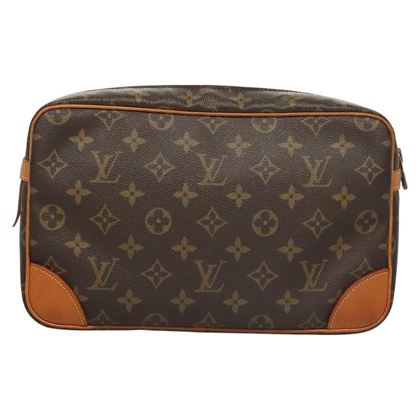 LOUIS VUITTON Monogram Compiegne 28 Clutch Bag M51845 LV Auth 119804