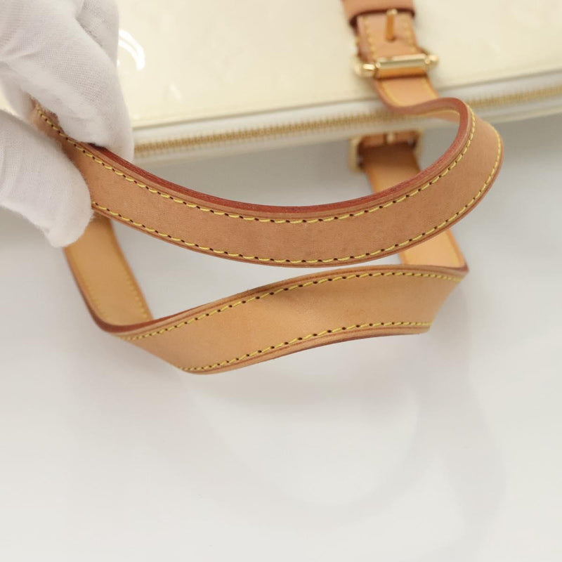 LOUIS VUITTON Monogram Vernis Rosewood Avenue Hand Bag Perle M93508 Auth 119811