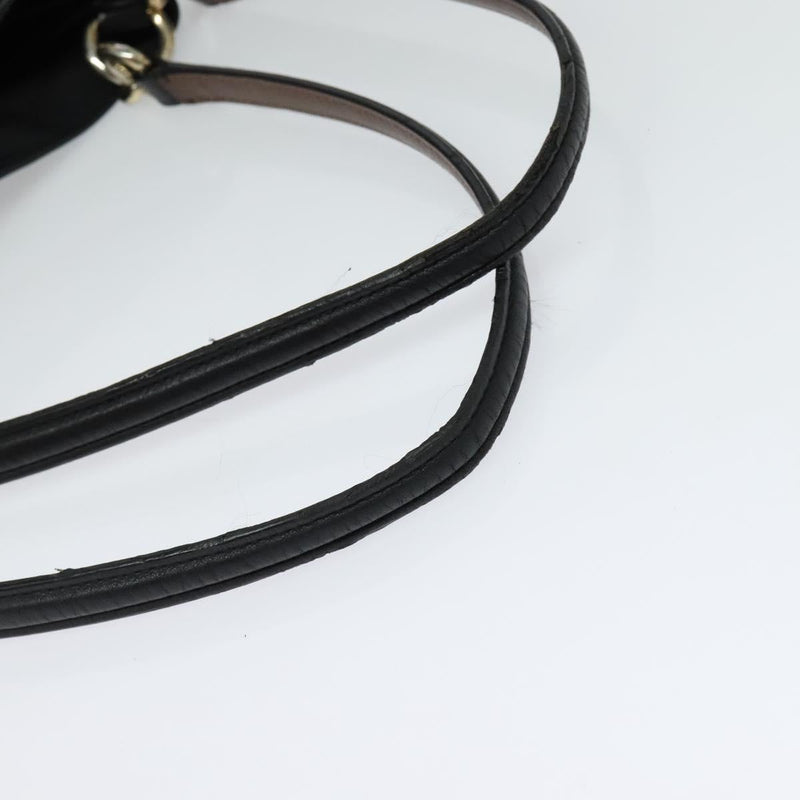 Coach Signature Tote Bag Leather Black Gold Auth 119815