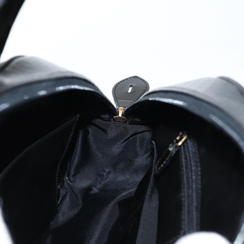 Christian Dior Double Saddle bag Trotter Canvas Hand Bag Black Auth 119836A