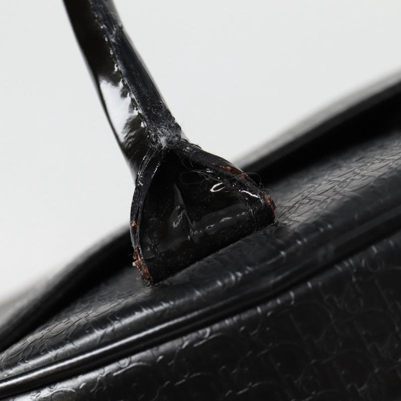 Christian Dior Double Saddle bag Trotter Canvas Hand Bag Black Auth 119836A