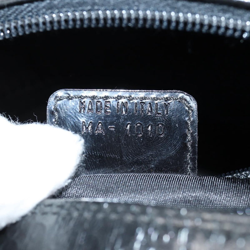 Christian Dior Double Saddle bag Trotter Canvas Hand Bag Black Auth 119836A