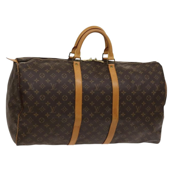 LOUIS VUITTON Monogram Keepall 55 Boston Bag M41424 LV Auth 119837
