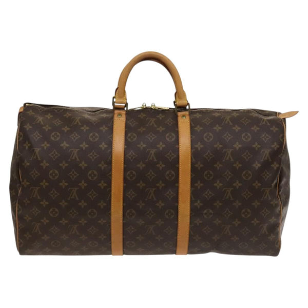 LOUIS VUITTON Monogram Keepall 55 Boston Bag M41424 LV Auth 119837