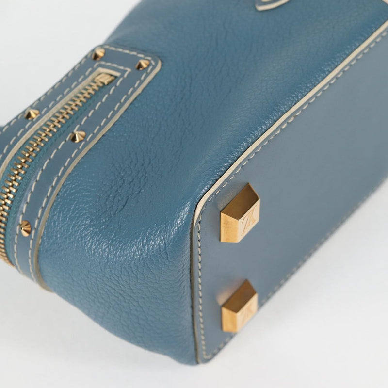 LOUIS VUITTON Suhari Ampheteu Hand Bag Blue M91860 LV Auth 119875AM