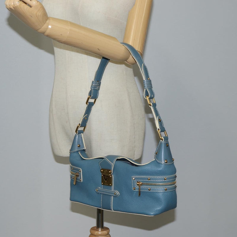LOUIS VUITTON Suhari Ampheteu Hand Bag Blue M91860 LV Auth 119875AM