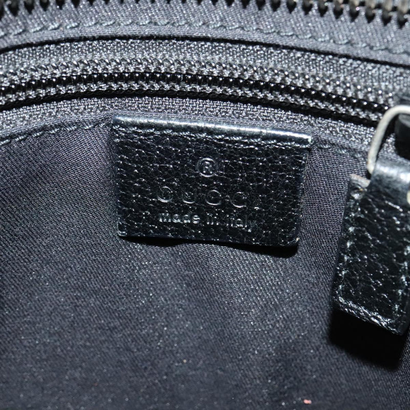 GUCCI GG Canvas Shoulder Bag Black Silver 122793 Auth 119885