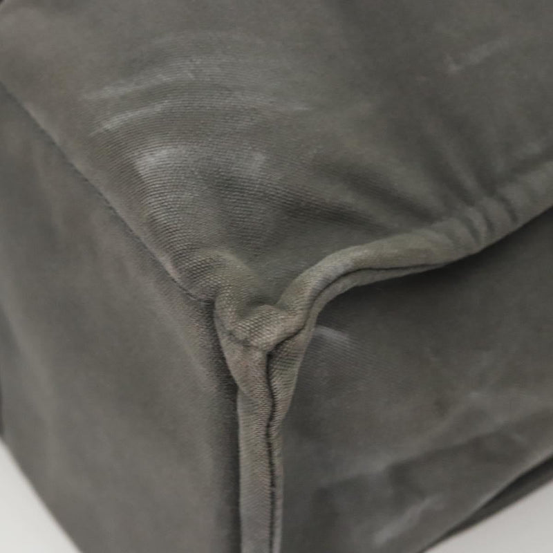 HERMES Fourre Tout GM Hand Bag Canvas Gray Auth 119943