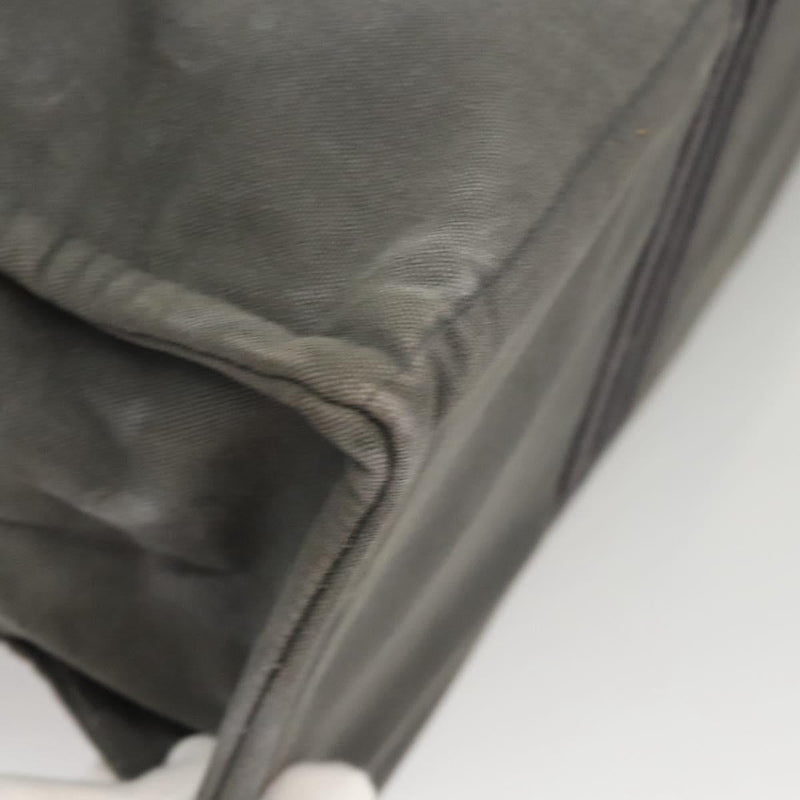 HERMES Fourre Tout GM Hand Bag Canvas Gray Auth 119943